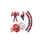 Admay Spiderman Örümcek Adam Projeksiyonlu 3D LED Saat 24 Farklı Karakteri Duvara Yansıtır - 08 Kırmızı