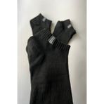 Admera Premium Admera 3'lü Erkek Pamuklu Spor Patik Çorap Havlu Tabanlı Destekli & Nefes Alan Doku (Renkli Şeritte Renk Farkı Olabilir.) - 40 - 44 - Siyah