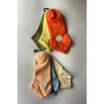 Admera Premium Admera 6’lı Kadın Renkli Pamuklu Patik Çorap Özel Yıkamalı Parfümlü Yumuşak Asorti (Karışık) Set - 36 - 40 - Çok Renkli