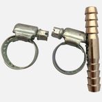 Admiral 12 mm Kelepçeli Krom Pirinç Hortum Eki