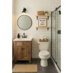 Adn Dizayn %100 Ahşap 70 cm Banyo Dolabı – Ladin Çam Ceviz-Rustik, Ayaklı, 2 Kapaklı, Aynalı