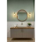 Adn Dizayn Banyo Dolabı-Asma 2 Kapaklı-Lavabolu-Ahşap-Mat Vizon-Mdf 90 Cm-Aynalı