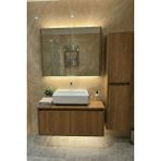 Adn Dizayn Banyo Dolabı Takımı-Ahşap Mat Renkli Mdf-Asma Dolap-Banyo Dolabı-Aynalı Üst Dolap-Lavabosuz