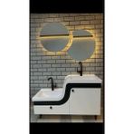 Adnan Mobilya Abdest Lavabo//zlavabo/çocuk Yaşlı Engelli Lavabosu 115 X45 cm Sol - Beyaz - Antrasit