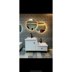 ADNAN MOBİLYA Abdestlik Lavabosu/Çiftli lavabo/Z Lavabo Çocuk Yaşlı Engelli Abdest lavabo sağ çukur 115 cm