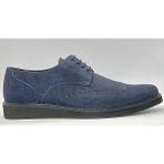 Adnan Shoes Erkek Hakiki Nubuk Deri Lacivert Bağlı Eva Tabanlı Oxford Ayakkabı - 05C-Lacivert