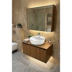 AdnDesing Banyo Dolabı-Asma 2 Kapaklı-Ahşap Mdf 100 Cm -Alt Dolabı -Aynasız-Lavabosuz