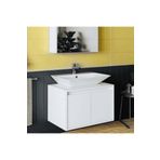AdnDesing Banyo Dolabı-Asma- Mat Beyaz Mdf 65 Cm Banyo Alt Dolabı-Lavabosuz-Aynasız