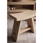 AdnDesing Doğal Ahşap Banyo Dolabı ve Dekoratif Oturma Taburesi Seti – 50x25x47 cm – Modern Rustik Tasarım – Montajlı Gönderim