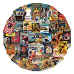 Adniac 100 adet Vintage Posterler Nostaljik Çıkartmalar Vinil Kaykay Havalı Retro Çıkartmalar Tekrarlanmayan Çıkartmalar Defter Gitar Arabası çantası Çıkartmalar Su Geçirmez Araba Grafiti Çıkartmaları Genç