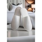 Adnovasam Tek Kullanımlık Beyaz Otel Terliği 42 NUMARA-100 Adet Çift 3 Mm-Otel Terliği