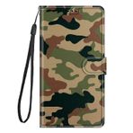Adolasx Samsung Galaxy S23 FE 5G ile uyumlu kılıf deri bant motifli kart bölmesi silikon katlanabilir kapaklı hayvan kılıfları [manyetik] cep telefonu kılıfı Bumper PU Cover Case - kamuflaj