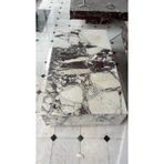 Adomar Marble Calacatta Viola Orta Sehpa 140X80X30 - mor beyaz