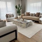 Adomar Marble Menekşe Küp Orta Sehpa - Mor Beyaz