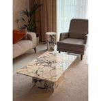 Adomar Marble Menekşe Orta Sehpa, Mermer Orta Sehpa - Çok Renkli