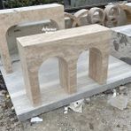 Adomar Marble Traverten Dresuar - Bej