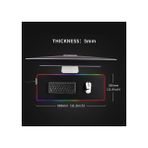 Adonis Rgb Mouse Pad -Işık Yumuşak ' Modern Tasarım ve Kaymaz Taban (30 x 80 Cm) - Siyah
