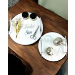 Adoration Polyester Söz Tepsisi BEYAZ-GÜMÜŞ