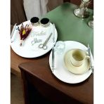 Adoration Polyester Söz Tepsisi GRİ