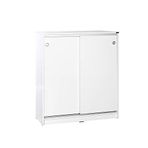 ADORE Diamond Sürgü Ray Kapaklı, Hareketli Raf Özellikli, Gömme Kulplu, Ayakkabılık, Balkon Dolabı, Banyo Dolabı, Dekoratif Çok Amaçlı Dolap, 91 x 105 x 37 cm (Genişlik x Yükseklik x Derinlik) (Beyaz)