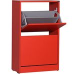 Adore Flat Duo Kırmızı 2 Katlı Ayakkabılık Dolabı