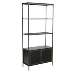 Adore Gaming Cage Metal Kitaplık - Siyah 80X177x36 Cm
