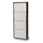 Adore Kaser Metal 4'lü Kahve Krem Ayakkabılık - Kahverengi