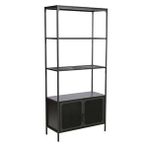 Adore Mobilya Adore Gaming Cage Metal Kitaplık - Siyah 80x177x36 cm