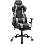 Adore Mobilya Adore Gaming Prox Ergo Oyuncu Koltuğu Gri/Siyah S.Deri 71X126-136X77,5 cm Ergonomik Tasarım - Gri - Siyah