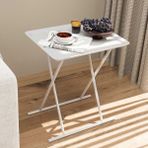 Adore Mobilya Beyaz Katlanabilir Tepsili Sehpa HND-004-BB-1 Modern Tasarım Çok Amaçlı Kullanım
