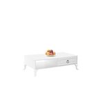 Adore Mobilya Country Orta Sehpa - Mat Lake Beyaz 103x42x60 cm (GxYxD)