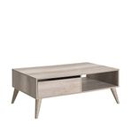 Adore Mobilya Dikdörtgen Orta Sehpa - Tori Geniş kullanışlı bölme Gövde rengi retro ayaklar 110 x 42 x 65 cm (Genişlik x Yükseklik x Derinlik)