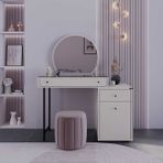 Adore Mobilya Dior 108x130x47 cm Vizon Aynalı Makyaj Masası