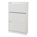 Adore Mobilya Flat Duo Beyaz 3 Katlı Geniş Ayakkabılık