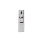 adore mobilya Hampton 5 Raflı Kapaklı Kitaplık-Mat Beyaz 45X185X24 cm (Gxyxd)