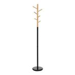 Adore Mobilya Handy Mate Nicolo Metal/Ahşap Askılık-Siyah/Meşe 28x173x28 cm