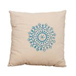 Adore Mobilya İndigo Kırlent-mavi Baskılı 45x45x10 Cm Bej