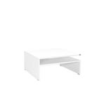 Adore Mobilya Level Kare Orta Sehpa - Mat Lake Beyaz 90x42x90 Cm (gxyxd)