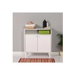 Adore Mobilya London Parlak Lake Beyaz 73x79x42 cm Çok Amaçlı Dolap