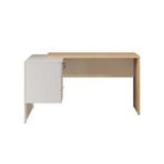 Adore Mobilya Madrid Florida Meşe Vizon 140x75x107 cm 3 Çekmeceli L Çalışma Masası