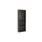 Adore Mobilya Modern 5 Raflı Kitaplık-Antrasit-Kontra 64x182x26 cm (GxYxD)