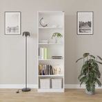 Adore Mobilya Modern 5 Raflı Kitaplık - Beyaz 64x182x26 cm