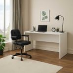 Adore Mobilya New York Ofis ve Çalışma Masası - Parlak Lake Beyaz 160X75X76 cm (Gxyxd) - 160 x 75 x 76 cm