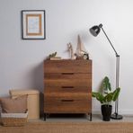 Adore Mobilya Oryana 4 Çekmeceli Şifonyer-Koyu Ceviz 80x104x44 cm