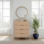 Adore Mobilya Oryana Florida Meşe 80x104x44 cm 4 Çekmeceli Şifonyer