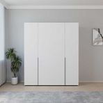 Adore Mobilya Oryana Mat Lake Beyaz 180x210x62 cm 4 Kapaklı Gardrop