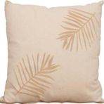 Adore Mobilya Palm Kırlent-Bej/Yaprak Baskılı 45x45x10 cm