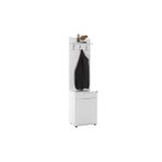 Adore Mobilya Porto Tek Kapaklı Çekmeceli Portmanto ve Ayakkabılık-Mat Beyaz 52x187x36 CM