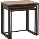 Adore Mobilya Profile 3'lü Zigon Sehpa - Koyu Ceviz (oslo Ceviz) 55x57x40 Cm (gxyxd)