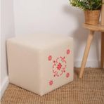 Adore Mobilya Red Puf-Kırmızıı Baskılı 40x40x40 cm